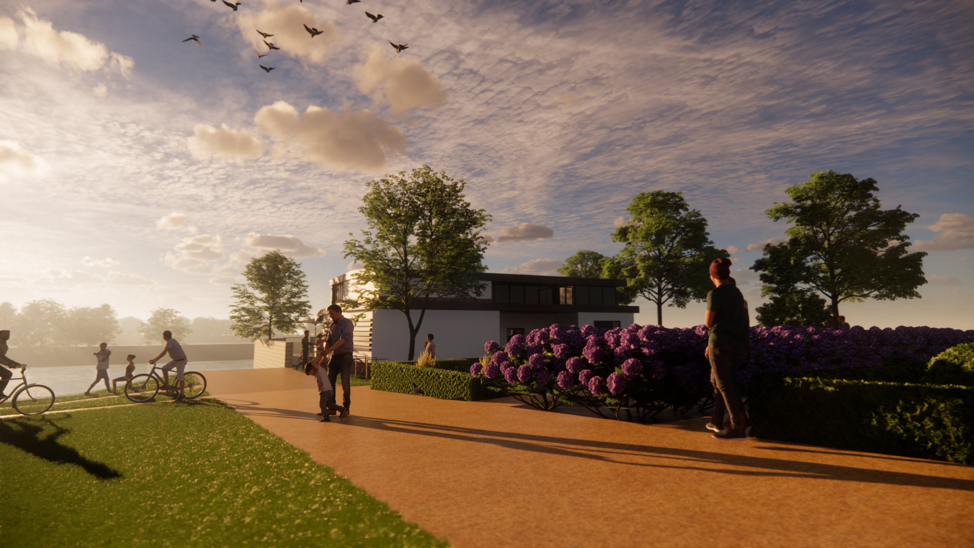 Außenasnicht Gastronomie von Schloss