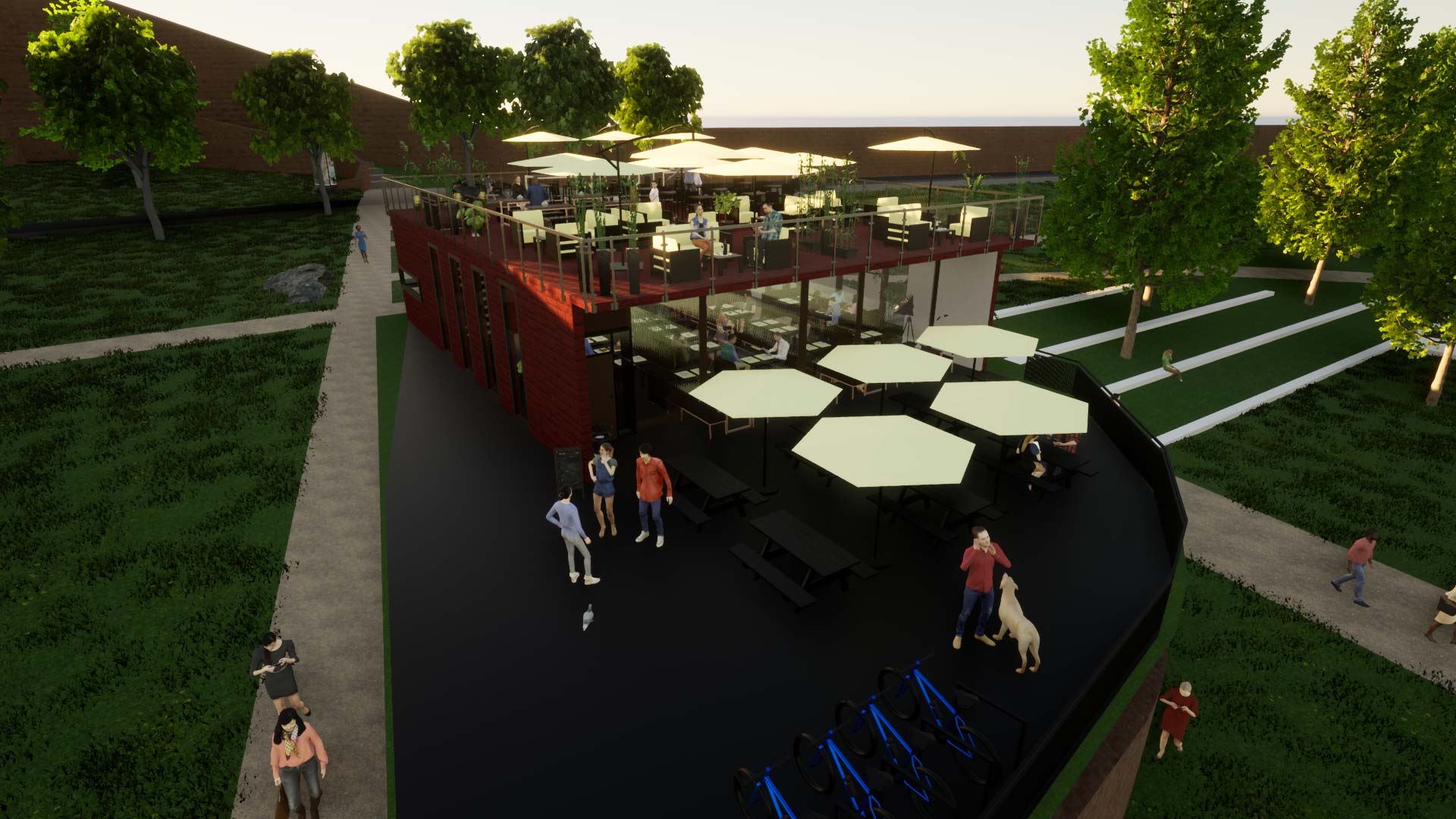 Außenansicht Gastronomie