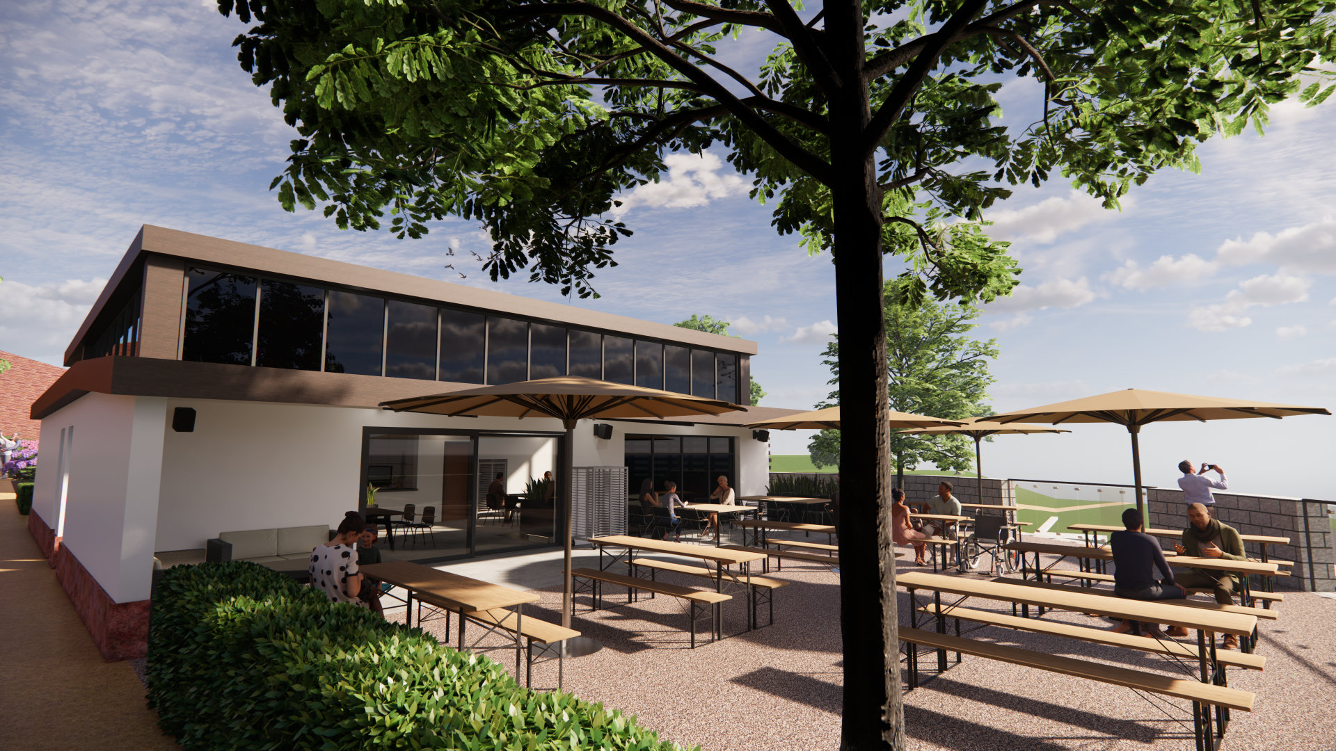 Außenansicht Gastronomie von Main