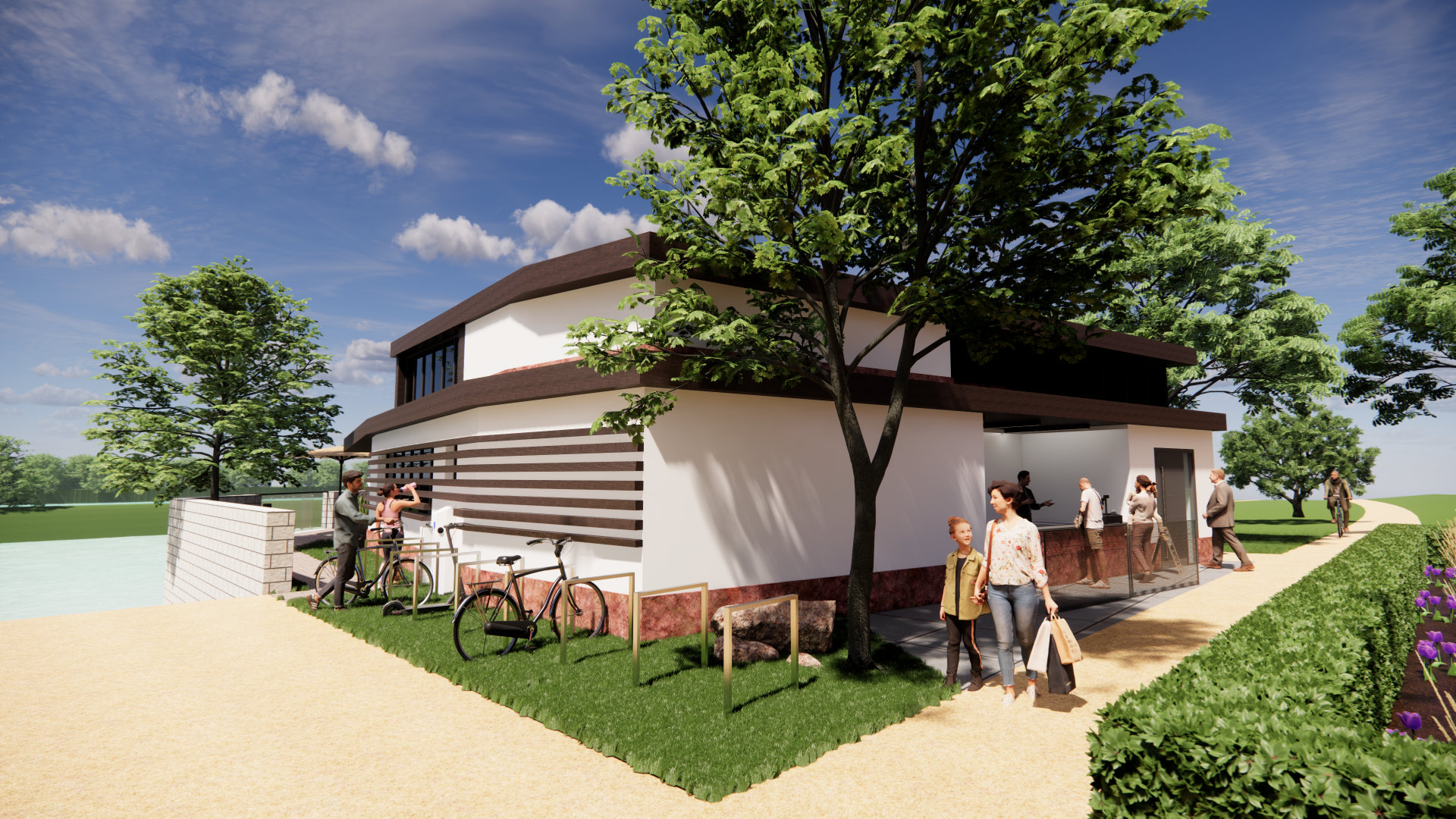 Außenansicht Gastronomie Nah